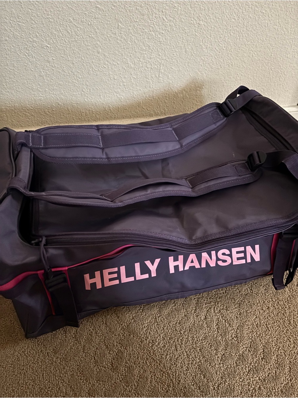 Helly Hansen purple Duffel Bag with Pink Logo
